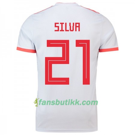 Fotball-VM 2018 Spania drakt Silva 21 Bortetrøye